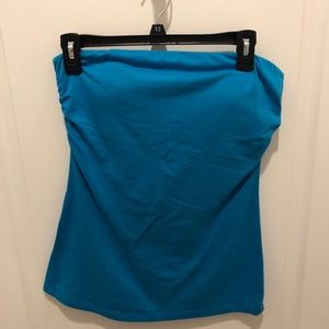 Blue Strapless Shirt